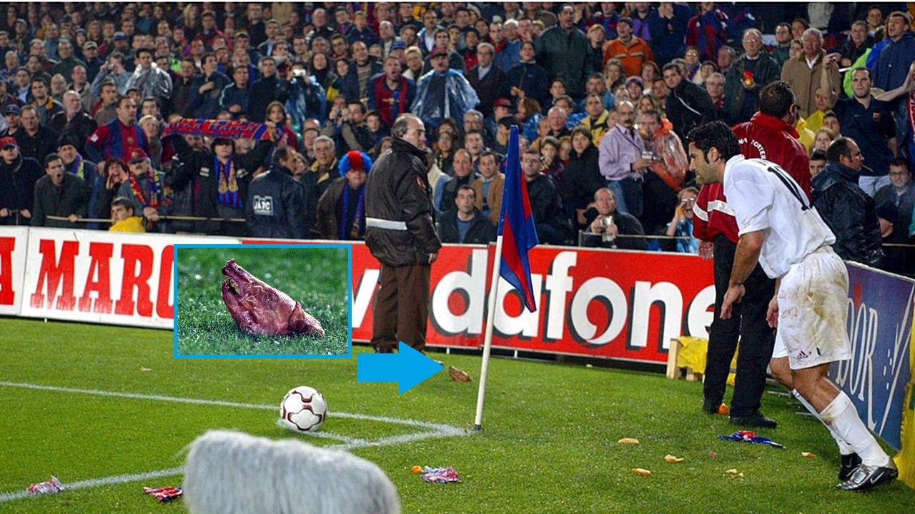 Sejarah Bola Hari Ini, Teror Kepala Babi buat Luis Figo di El Clasico Barcelona vs Real Madrid