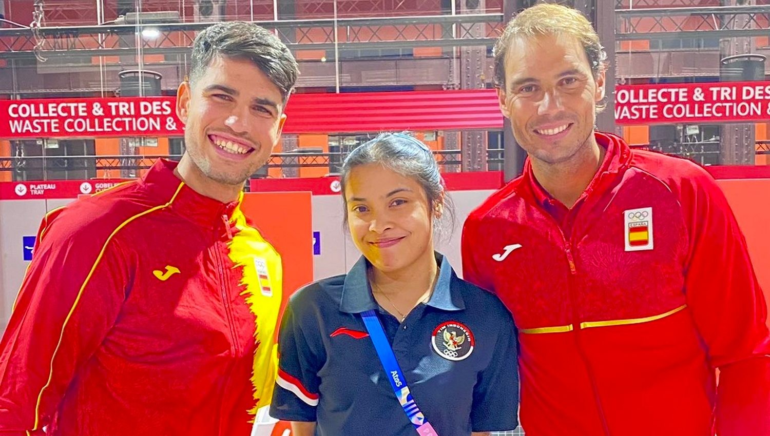 Olimpiade Paris 2024: Foto Bareng Rafael Nadal dan Carlos Alcaraz, Gregoria Dikira Petenis Inggris