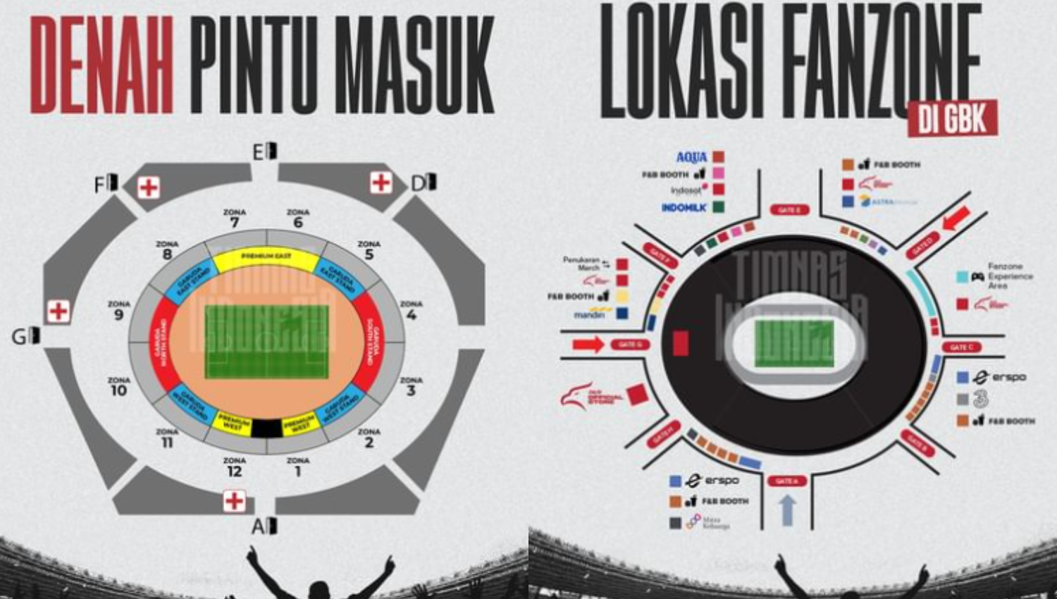Catat! Ini Denah Lokasi Area Parkir dan Titik Fanzone SUGBK di Laga Timnas Indonesia vs Filipina