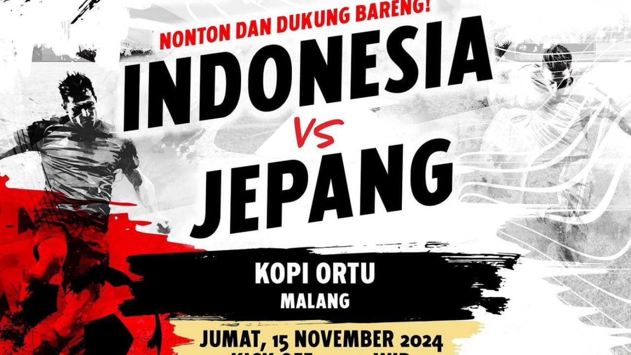 Tempat Nobar Indonesia vs Jepang di Malang, Jumat 15 November 2024
