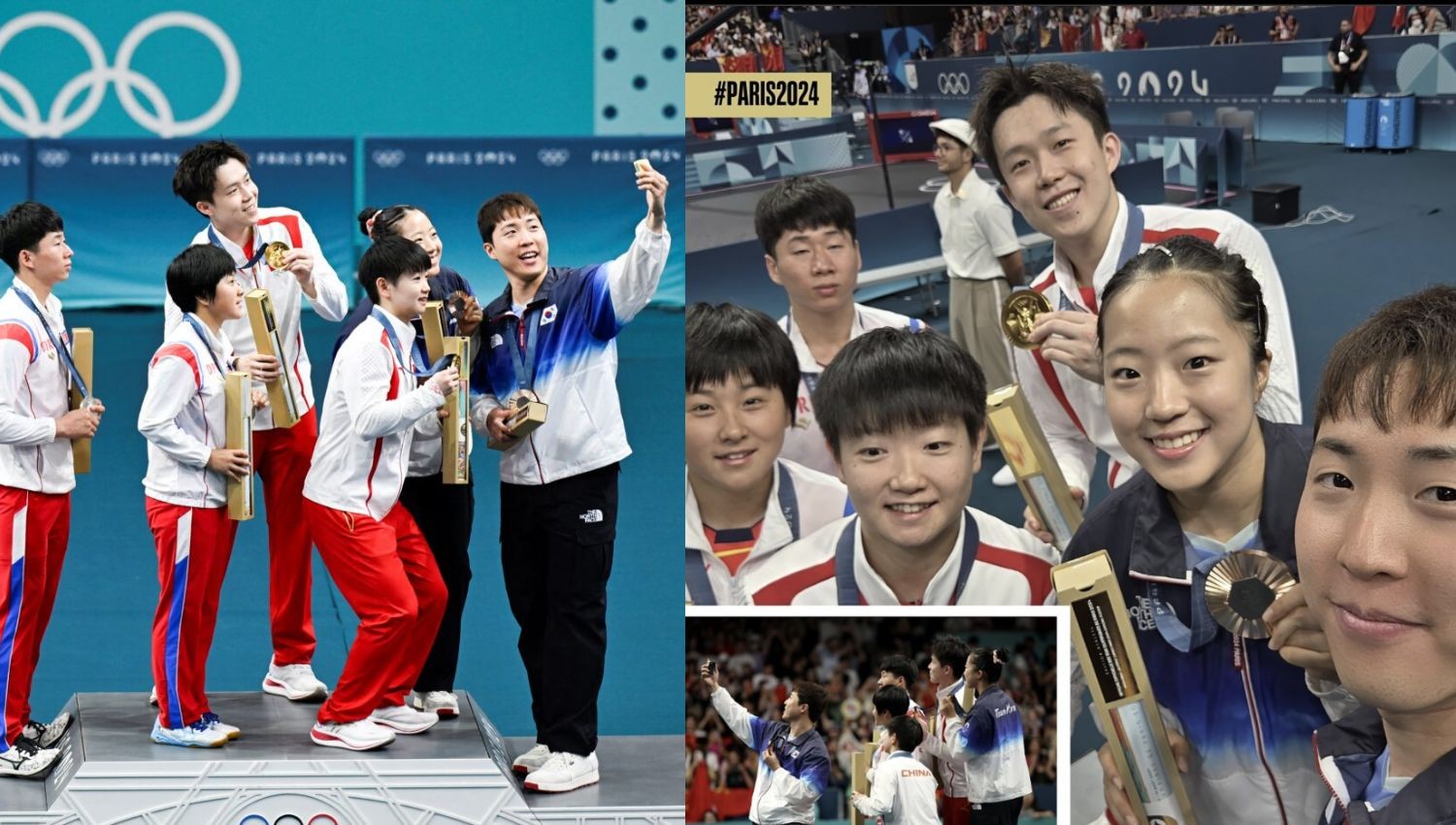 Olimpiade Paris 2024: Momen Langka Atlet Korea Selatan Ajak Foto Wakil Korea Utara di Podium Viral