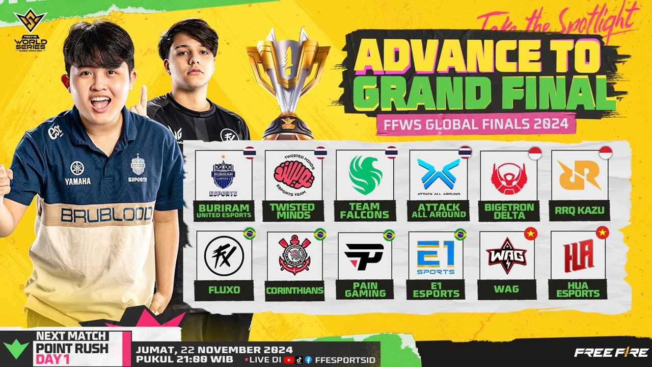 2 Tim Indonesia Lolos ke Grand Finals FFWS Global Finals 2024 Brasil, RRQ Kazu dan Bigetron Delta