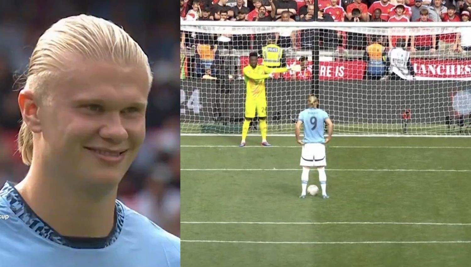 Community Shield 2024: Erling Haaland Tertawakan Gimik Andre Onana saat Adu Penalti, Malah Balik Terkecoh